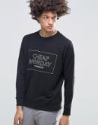 Cheap Monday Rules Sweatshirt Logo Thin Box Black - Black