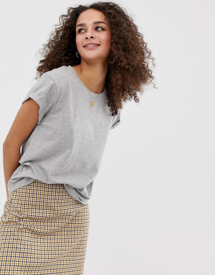 Brave Soul Gillie Basic T Shirt - Gray