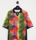 Collusion Oversized Football Style T-shirt With All Over Print-multi
