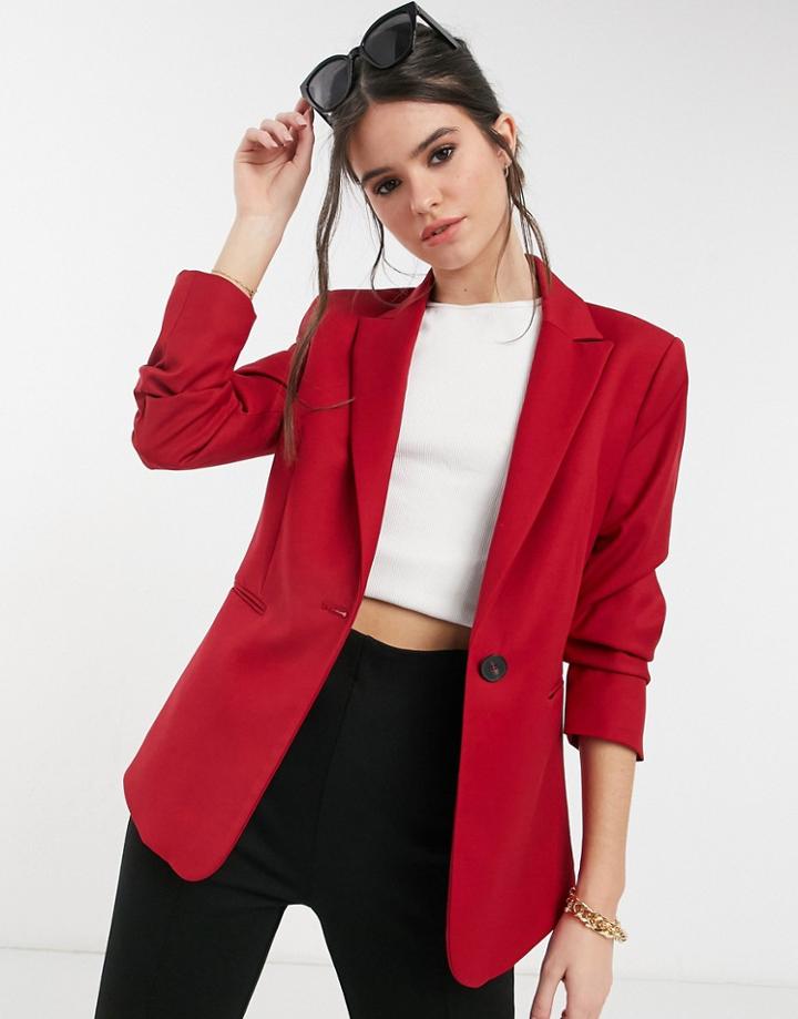 Mango Blazer In Red