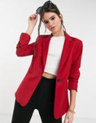 Mango Blazer In Red