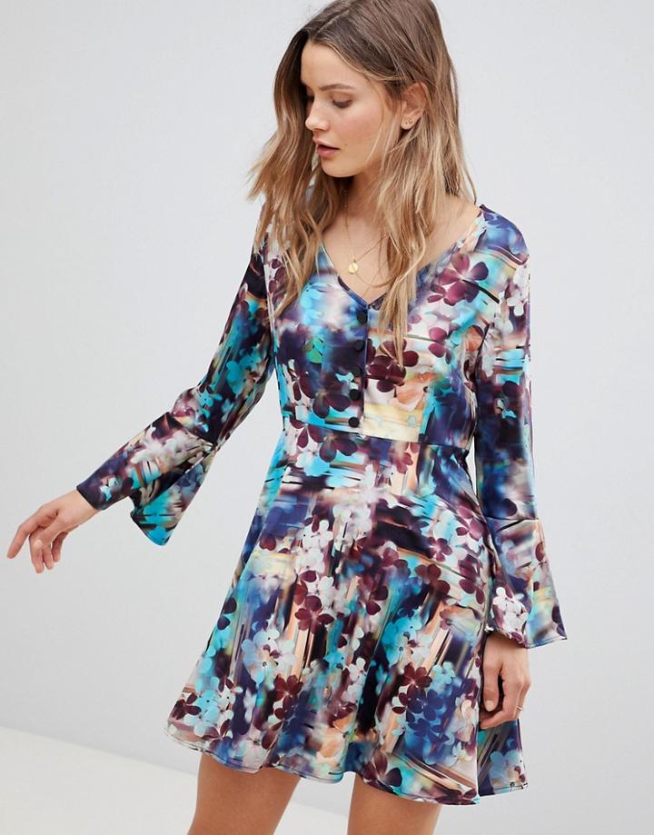 Lavand Wrap Front Dress - Navy