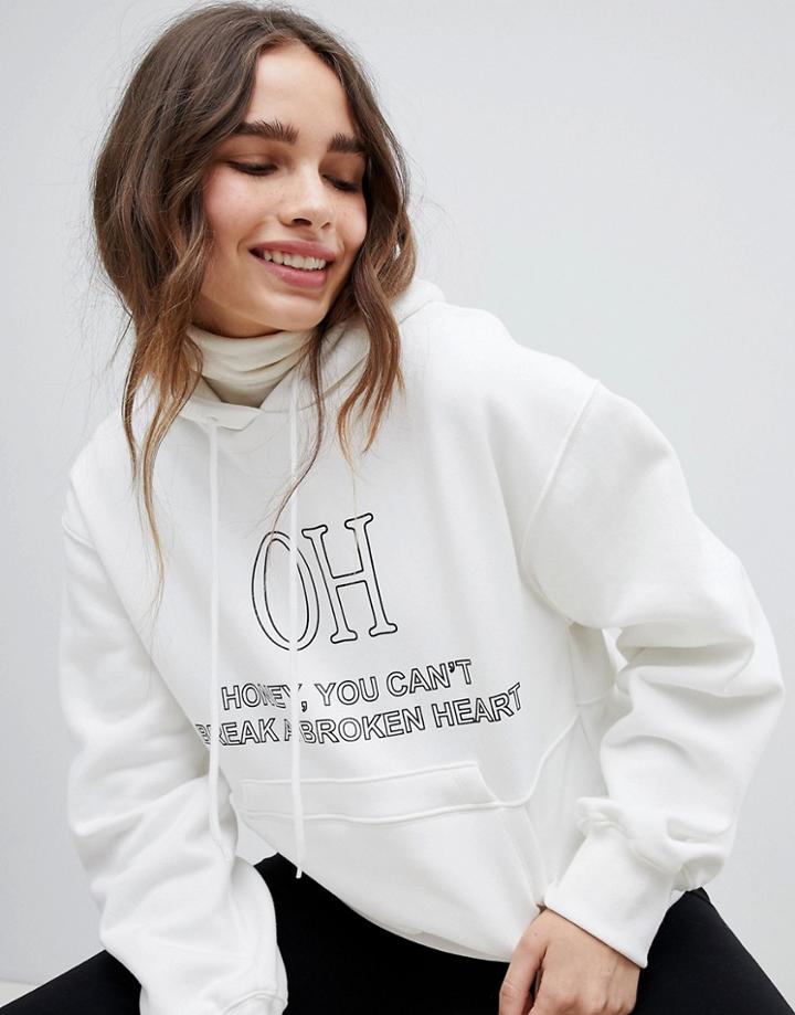 Stylenanda Oh Honey Hoodie - Cream