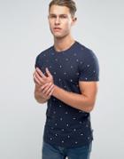 Jack & Jones T-shirt With All Over Print - Navy