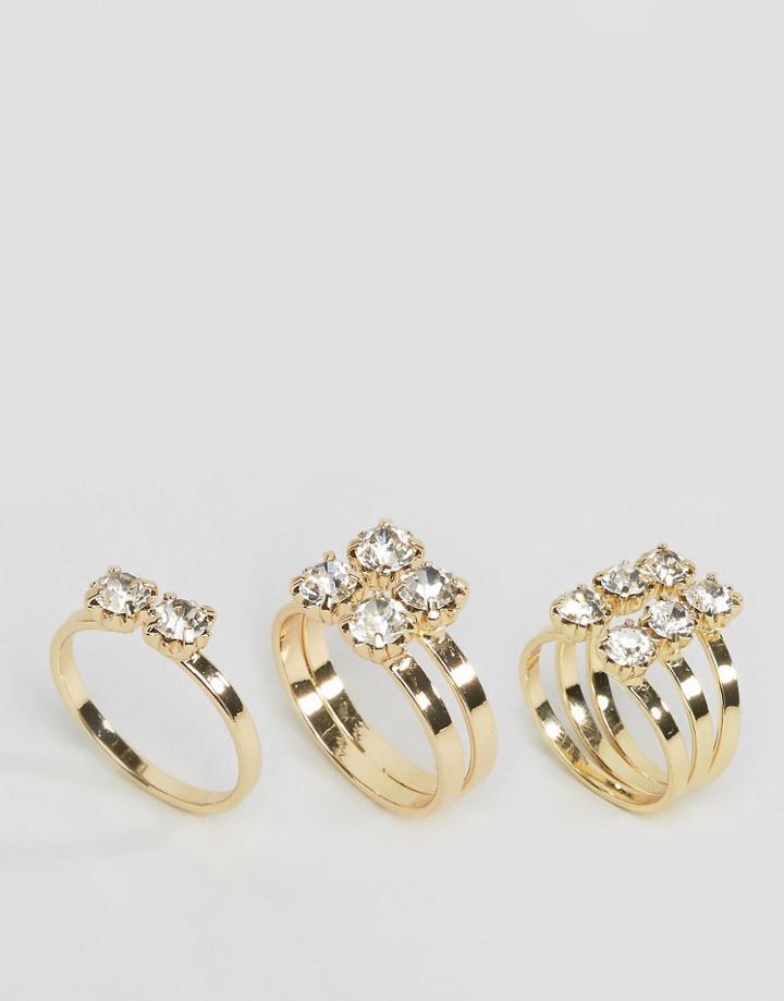 Pieces Diane Stacking Rings - Gold