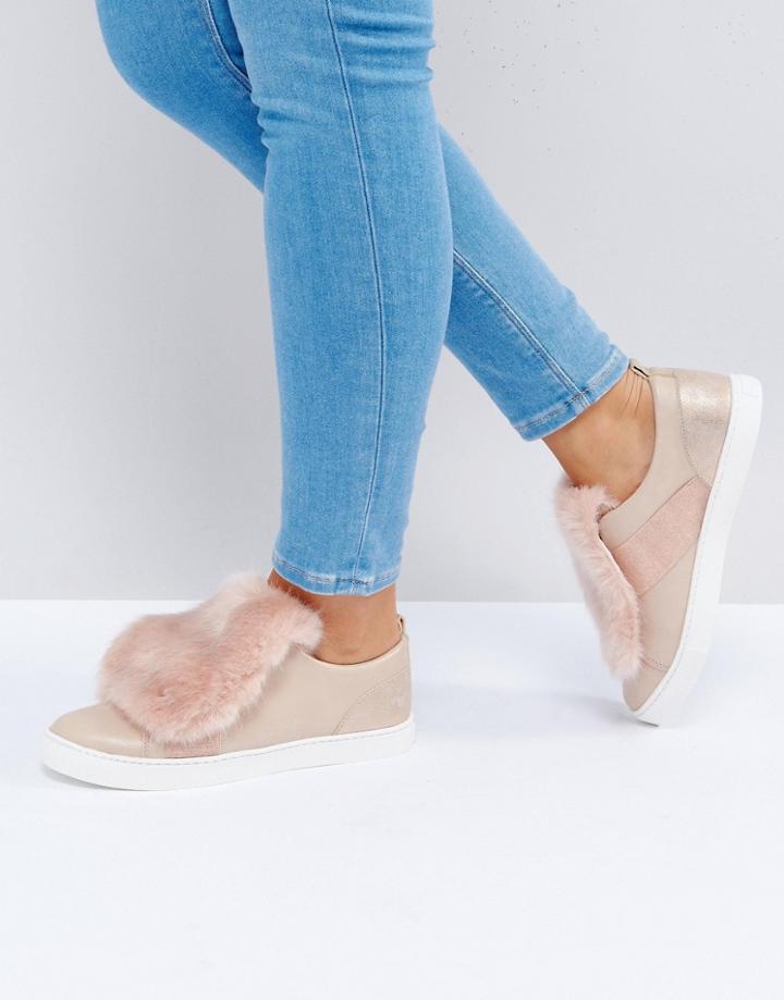 Aldo Athelina Faux Fur Sneakers - Pink