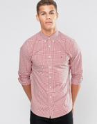 Tommy Hilfiger Shirt With Gingham Check In Ny Regular Fit Red - Red