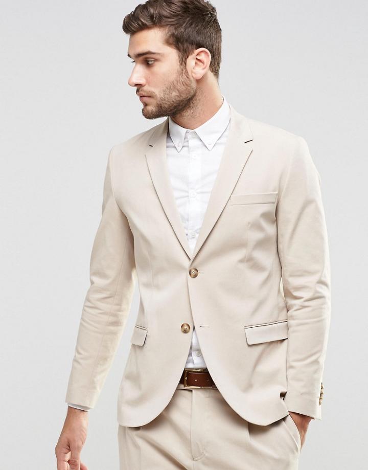 Jack & Jones Premium Suit Jacket - Stone