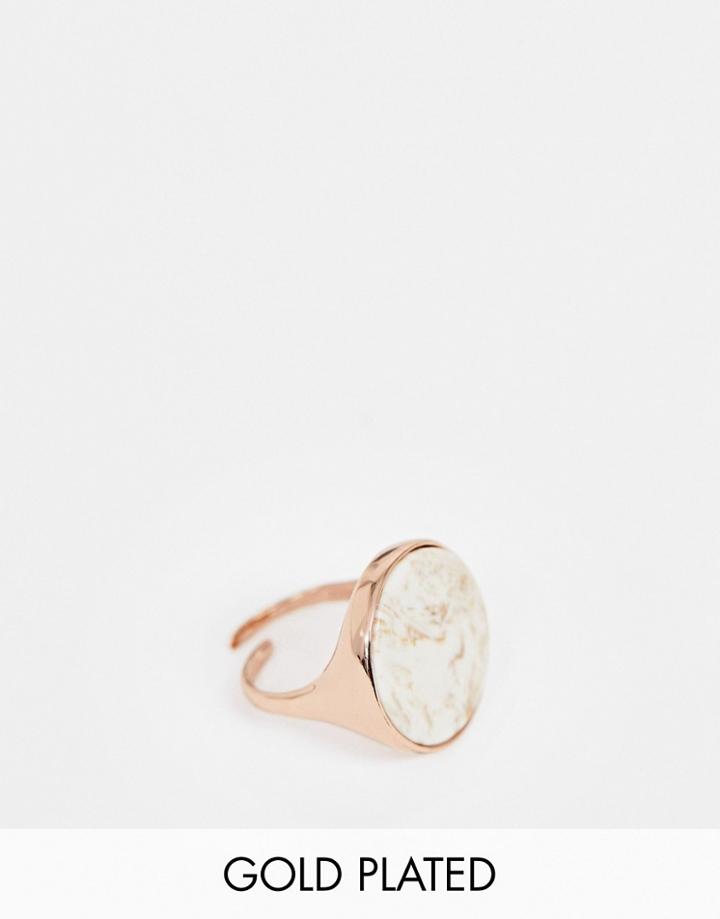 Pilgrim Rose Gold Plated Chunky Ring - Gold