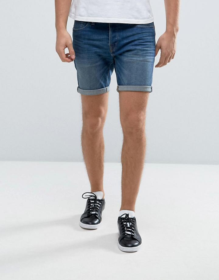 Selected Homme Slim Fit Denim Short - Blue