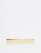 Asos Gold Plated Tie Bar In Slim Fit - Gold