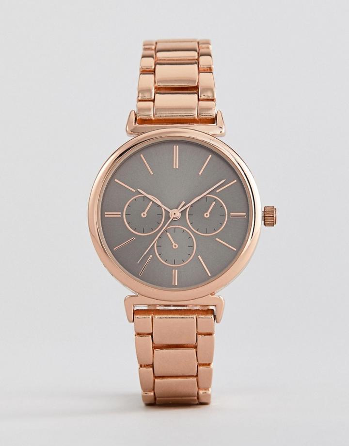 New Look Gold Watch - Pink