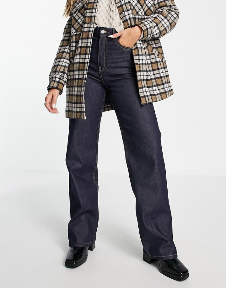 Dr Denim Echo High Waisted Straight Leg Jeans In Indigo-blues