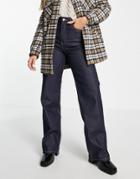 Dr Denim Echo High Waisted Straight Leg Jeans In Indigo-blues
