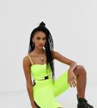 One Above Another Legging Shorts With Buckle In Neon Two-piece - Green