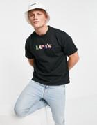 Levi's Vintage Fit Tie Dye Modern Logo Print T-shirt In Black