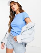 New Look Lettuce Edge T-shirt In Blue-blues