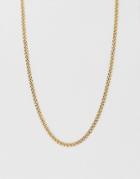 French Connection 5mm Cuban Chain Necklace In Gold
