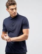 Boss Orange Pinto Polo Herringbone Collar Fashion Fit - Navy