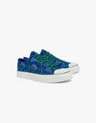 Lacoste X Minecraft Gripshot Canvas Sneakers In Blue Croc Print