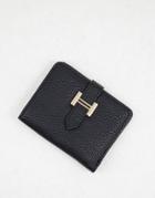 French Connection Small Wallet With Metal Closer N Black