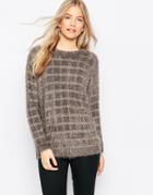 Ganni Claudia Checked Knit Sweater