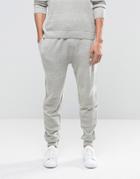 Asos Knitted Joggers With Textured Stitch - Gray