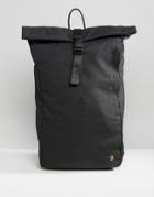 Farah Canvas Rolltop Backpack Black - Black