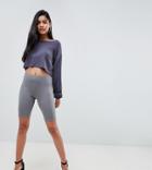 Prettylittlething Basic Legging Shorts - Gray