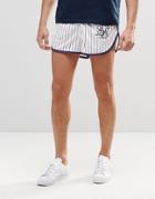 Siksilk Retro Striped Shorts - White