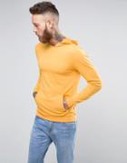 Asos Muscle Hoodie In Yellow - Yellow