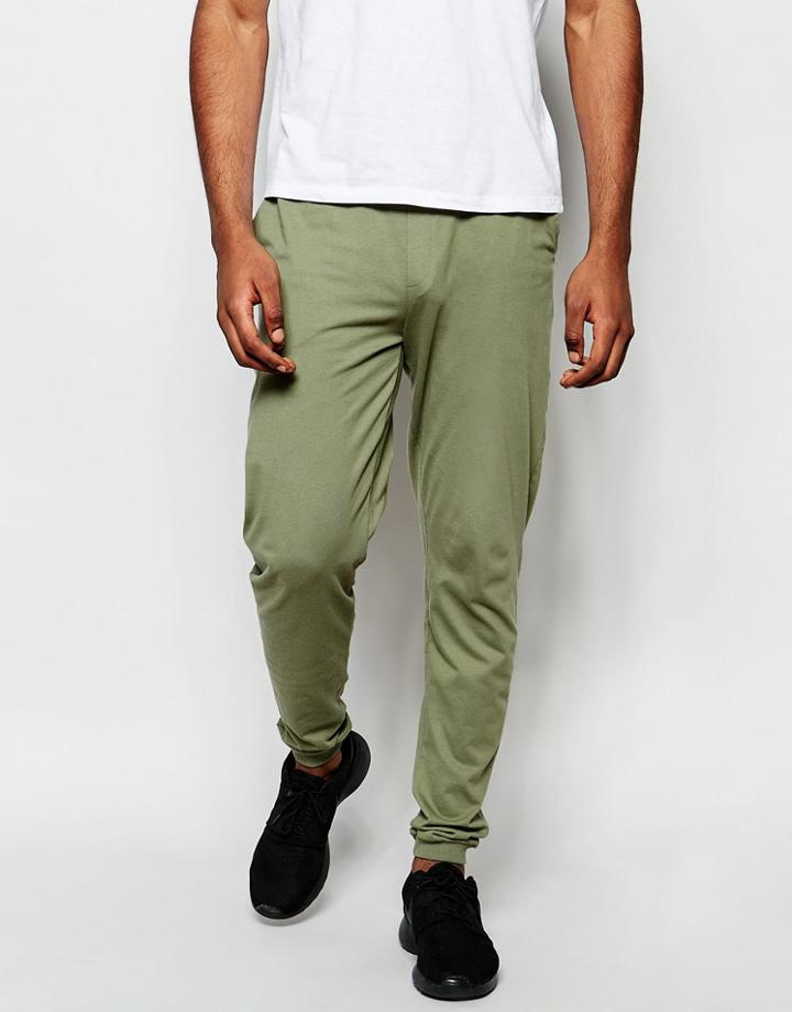 Asos Skinny Joggers In Light Khaki - Sea Spray
