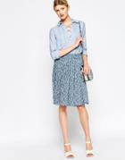 Ganni Mesdames Floral Print Georgette Skirt - Provincial Bean