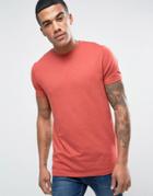 Asos T-shirt In Orange With Crew Neck - Orange