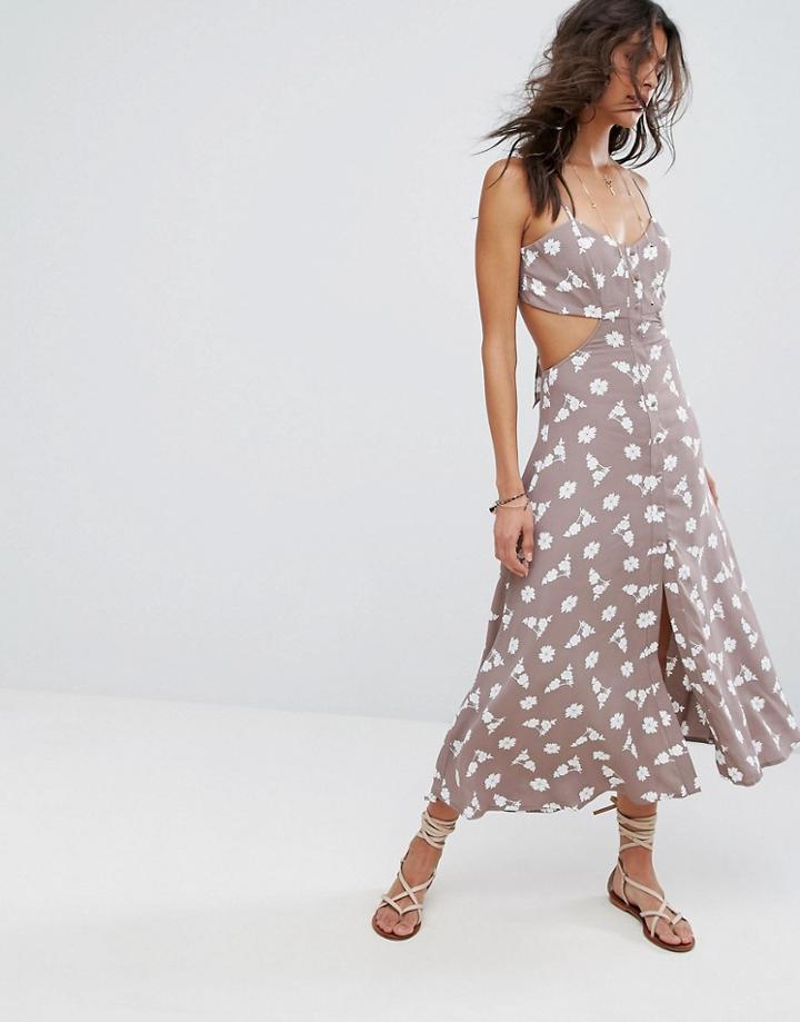 Flynn Skye Mallory Cut Out Midi Dress - Multi