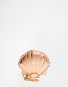 Skinnydip Seashell Coin Purse In Rose Gold - Rose Gold