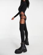 Fashionkilla Cut Out Jumpsuit In Black