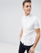 Next Regular Fit Short Sleeve Oxford Shirt In White - White