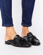 New Look Leather Knotted Mule - Black