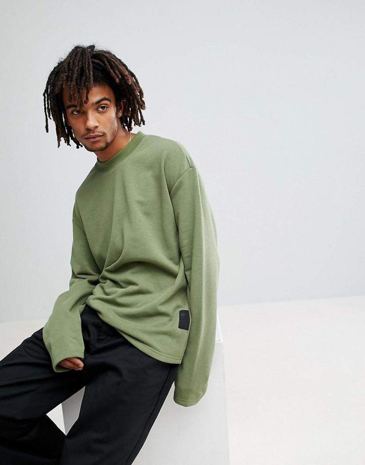 Cheap Monday Victory Sweatshirt In Khaki - Green