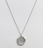 Serge Denimes Padlock Pendant Necklace In Sterling Silver With Matte Finish - Silver
