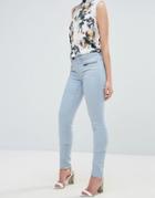 Ichi Skinny Jean With Zip Detail - Blue