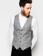 New Look Vest In Gray Check - Gray