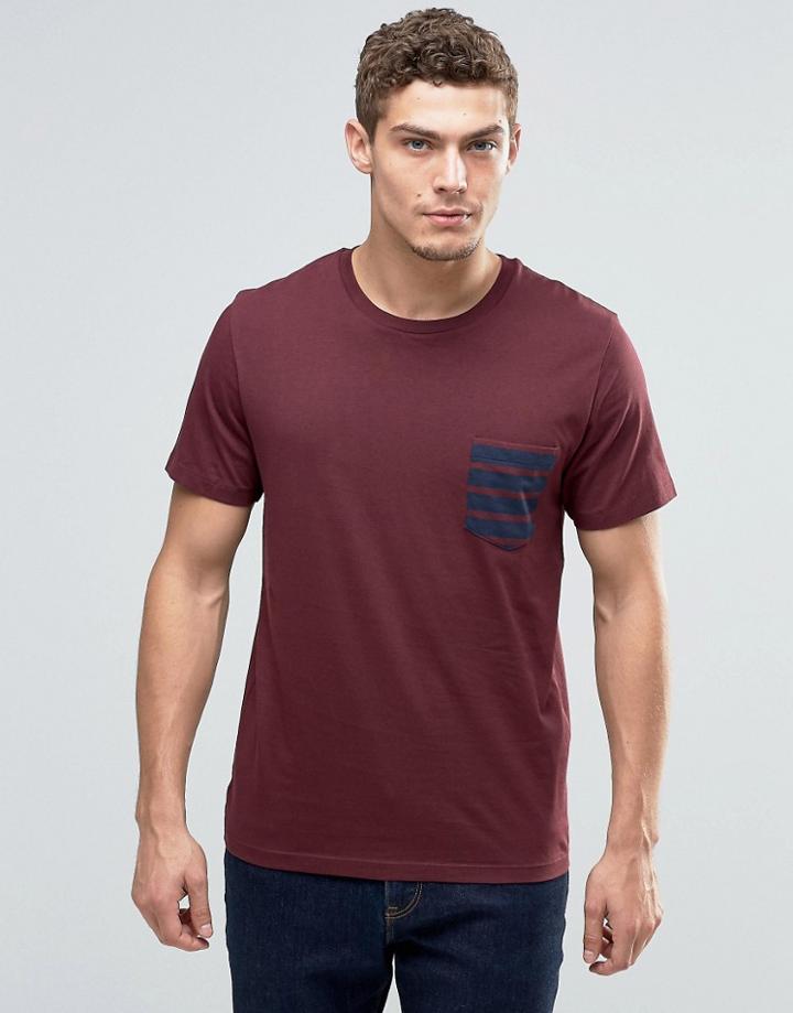 Jack & Jones T-shirt With Contrast Pocket - Red