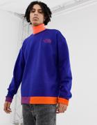 The North Face 92 Rage Fleece Crew Neck In Geo-tribal Blue - Blue