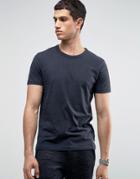 Selected Homme Crew Neck T-shirt In Marl - Navy
