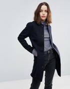 Only Barbara Wool Blend Coat - Navy