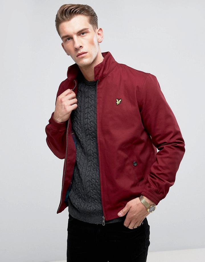 Lyle & Scott Harrington Jacket Burgundy - Red
