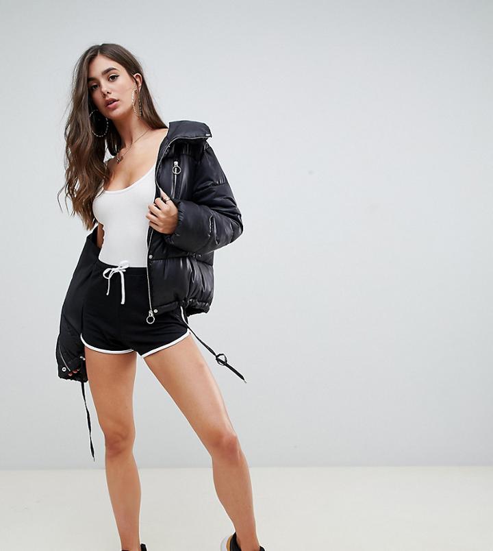 Asos Design Tall Basic Runner Shorts With Contrast Binding