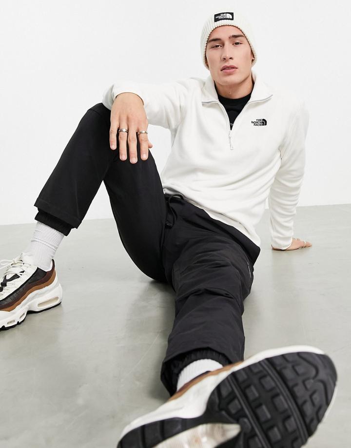 The North Face 100 Glacier 1/4 Zip Fleece In White